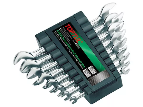 Spanners, double open-ended wrench set -TOPTUL, 8 pieces- 6x7, 8x9, 10x11, 12x13, 14x15, 16x17, 18x19, 20x22mm