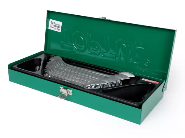 Spanners, double open-ended wrench set -TOPTUL, 10 pieces- 6x7, 8x9, 10x11, 12x13, 14x15, 16x17, 18x19, 20x22, 21x23, 24x27mm