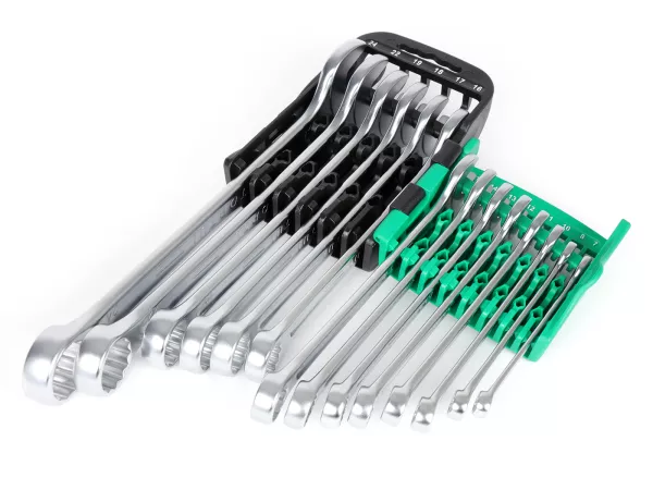 Set di chiavi ad anello a 15° -TOPTUL Hi-Performance, 14 pezzi- 7, 8, 10, 11, 12, 13, 14, 15, 16, 17, 18, 19, 22, 24mm