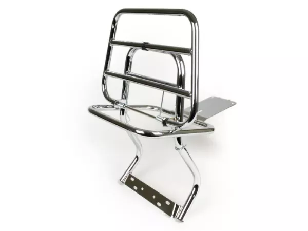 Opvouwbaar bagagerek achter -SKY V2- Vespa PX80, PX125, PX150, PX200 - Chroom