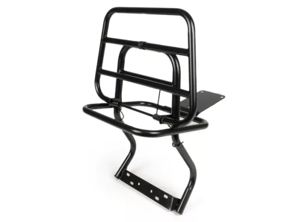 Rear rack, fold down -SKY V2- Vespa PX80, PX125, PX150, PX200 - black