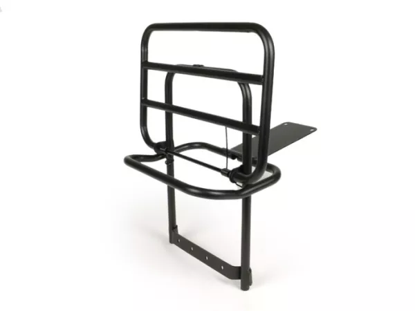 Rear rack, fold down -SKY- Vespa PX80, PX125, PX150, PX200 - black