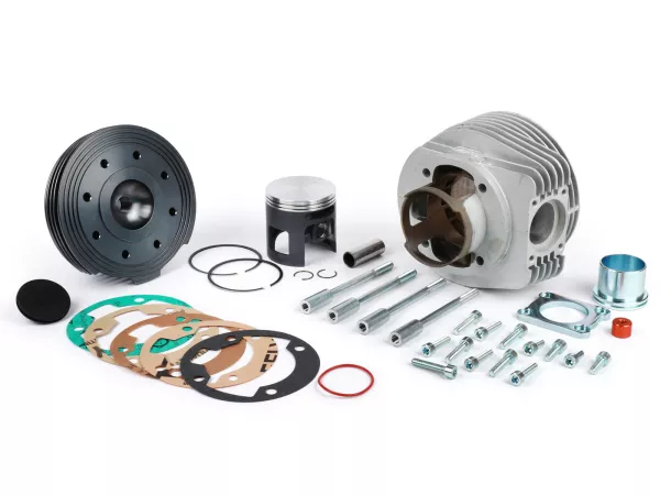 Cylinder -VMC Crono 187 ccm Ø63, slaglängd=60mm, vevstakslängd=110mm, aluminium, centralt tändstift- Vespa PX125, PX150, Cosa125/150, GTR125, TS125, Sprint Veloce (VLB1T 0150001-), LML Star/Stella 125/150, Motovespa PX125 Iris(99M), PX150 Iris(75M), 125 C