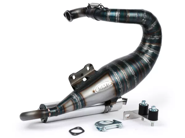 Avgasrör -VMC Evo Racer 52 Ø=32mm- VMC GS56/58, ET6, ET7, M1B60, M1L60, Pinasco Zuera, Polini 135 Evolution, Malossi 136 MHR (52-56mm dubbavstånd)- Vespa ET3, PV125 - passar med bagageutrymmet