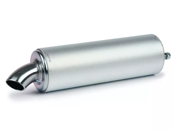 Bakre ljuddämpare -VMC Kifly 52/62- längd 185 mm, ytterdiameter Ø60 mm, perforerat rör Ø23,8 mm innerdiameter, bultcirkel/hålmönster Ø42,5 mm- aluminium