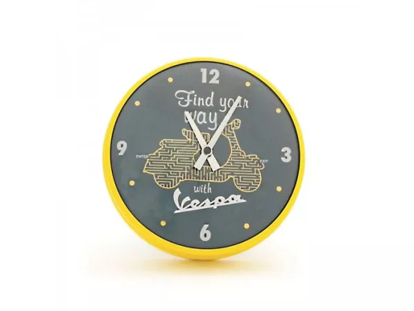Reloj de pared redondo -VESPA Ø=25cm- Encuentra tu camino con Vespa