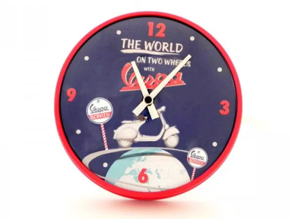 Reloj de pared redondo -VESPA Ø=25cm- El mundo sobre dos ruedas con Vespa