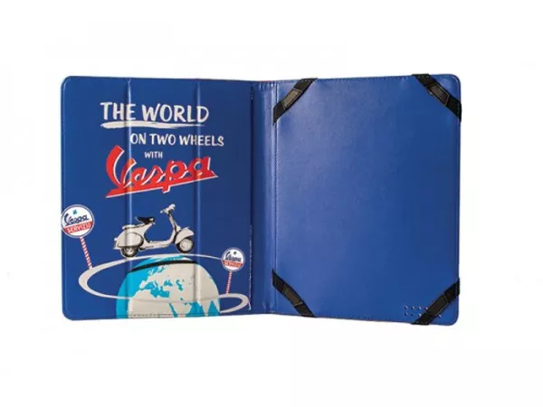 Funda para iPad/tablet PC -VESPA, 20x24x1,8cm- El mundo sobre dos ruedas con Vespa