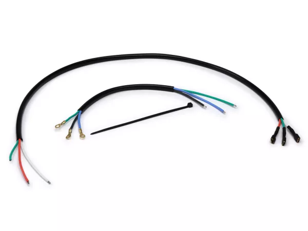 Pelat dasar pengapian cabang kabel -VESPARATUR- Vespa PK - 12V 6 kabel - kabel yang diperpanjang untuk mesin V50 - dengan lubang tali