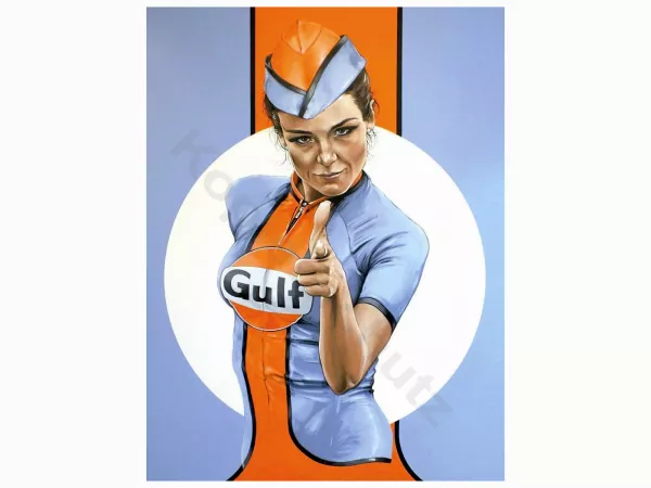 Sticker -103 x 78mm- „Gulf Pin Up“