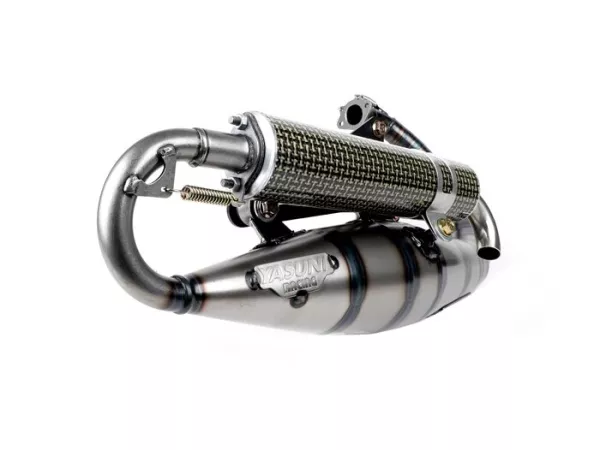 Uitlaat -YASUNI Carrera 16- Minarelli 50 ccm (verticaal) - BOOSTER, BUMP50, BWS50, SLIDER50, SPY, SR50 (-1994), STUNT, ZUMA50, AMICO