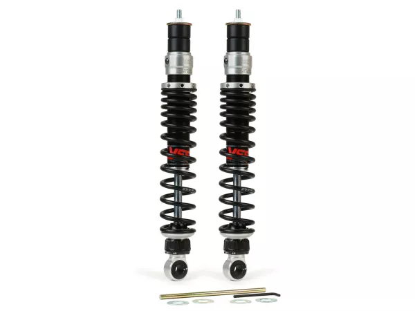 Shock absorber rear (Set)-YSS TR Top Line, 330mm- Vespa GT, GTL, GTV, GTS 125-300 (alle Baujahre), GTS SUPER 300 HPE, SUPERSPORT 300, SUPERTECH 300 HPE