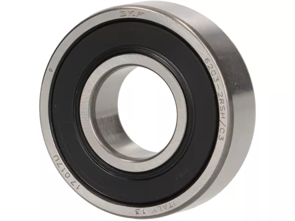 Kogellager -6203 C3 2RS (aan beide zijden ingekapseld)- (17x40x12mm) - gebruikt voor voorwielas/zwenkarm Vespa V50, 50N, PV125, ET3, VNA, VNB, VBA, VBB, Super, GL, T4, Sprint, GT, GTR