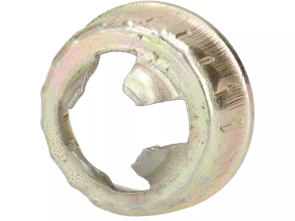 Borgkooi voorwielmoer -OEM-KWALITEIT- Vespa PX (vanaf 1984), PK XL, Cosa, ET2, ET4, GT125, GTL, GTS125, GTV, LX, LXV, S, Gilera Fuoco, Piaggio Hexagon, Hexagon GT-GTX, MP3, Quartz, Sfera Sfera RST, SKR, Zip SP
