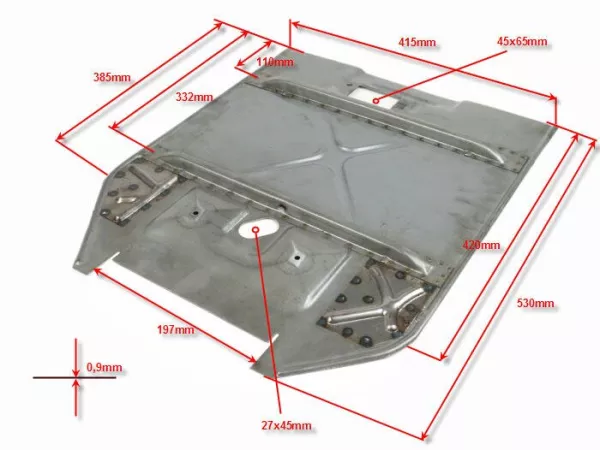 Floor board -PREMIUM- Vespa PV125, ET3, V50-90 (from 1968)