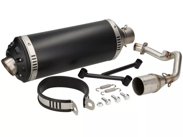 Scarico -POWER 1- Sistema completo EVO-1 - Vespa Sprint 50 4T, Primavera 50 4T, Piaggio Zip 50 4T - Euro5 - nero