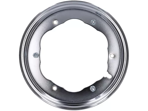 Llanta de conversión de 9 a 10 pulgadas -JOCKEYS BOXENSTOP- Lambretta J50, J125 - cromada