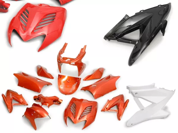 Set di parti della carenatura -DMP- 11 pezzi - Yamaha Aerox (YQ50/L, 2 tempi), MBK Nitro (YQ50/L, 2 tempi) -