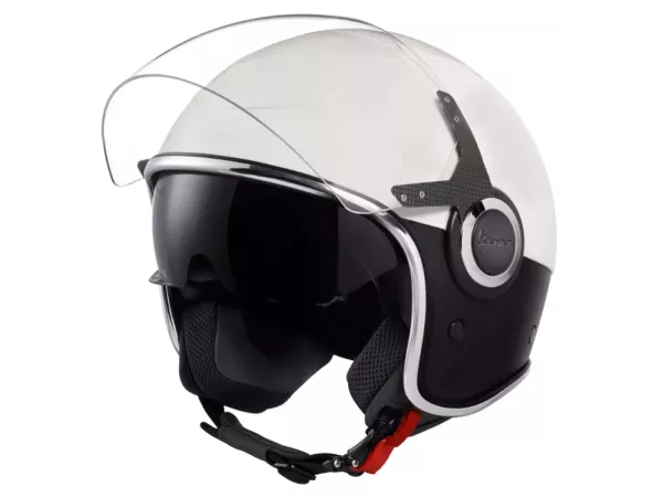 Helm -VESPA VJ- Jethelm, Bianco / Nero Opaco -
