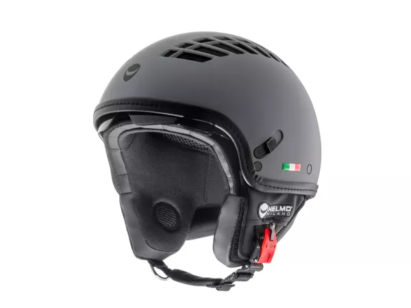 Helm -HELMO MILANO- Demi Jet, ViaColVento, rubber rookgrijs -HELMO MILANO- Demi Jet, ViaColVento, rubber rookgrijs -HELMO MILANO