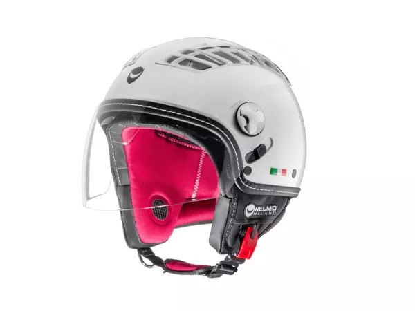 Helm -HELMO MILANO- Demi Jet, Turbine, parelmoer wit -HELMO MILANO- Demi Jet, Turbine, parelmoer wit -Parelmoer wit