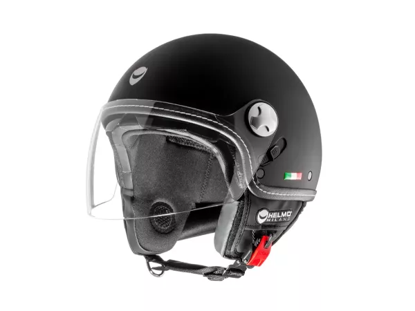 Helm -HELMO MILANO- Demi Jet, Eos, rubberzwart -HELMO MILANO- Demi Jet, Eos, rubberzwart