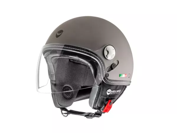 Helm -HELMO MILANO- Demi Jet, Eos, rubber antraciet -HELMO MILANO- Demi Jet, Eos, rubber antraciet
