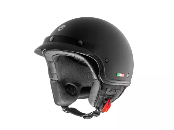 Helm -HELMO MILANO- Demi Jet, FuoriPorta, matzwart -HELMO MILANO- Demi Jet, FuoriPorta, matzwart -HELMO MILANO