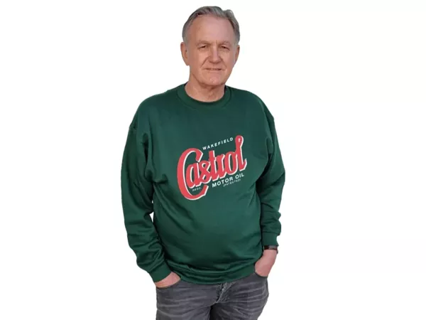 Sweatshirt -CASTROL, Klassiek-groen -CASTROL