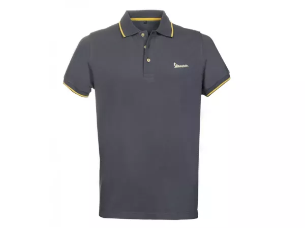 Polo-shirt, men -VESPA Graphic, grey-