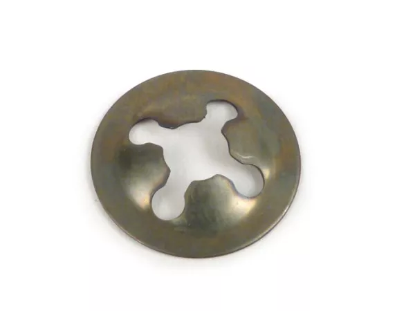 Federmutter rund  -PIAGGIO- Øaussen: 15mm, Øinnen: 4,6mm (verwendet für Reflektor Kotflügel Vespa PX 2011)