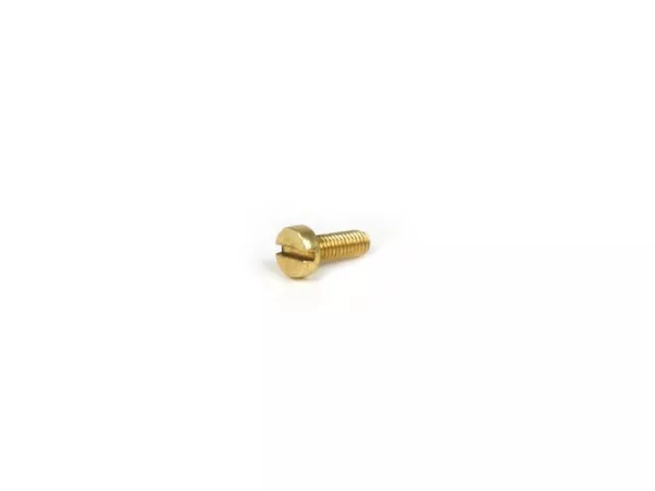 Kotak kabel sekrup M3 x 8mm dengan slot -PIAGGIO- Vespa Smallframe V50, PV125, Wideframe VM1, VM2, VNB1, VNB2, Super, GS150 VS1-5, Sprint, GT, GTR, GL, SS180, Rally180 - kuningan