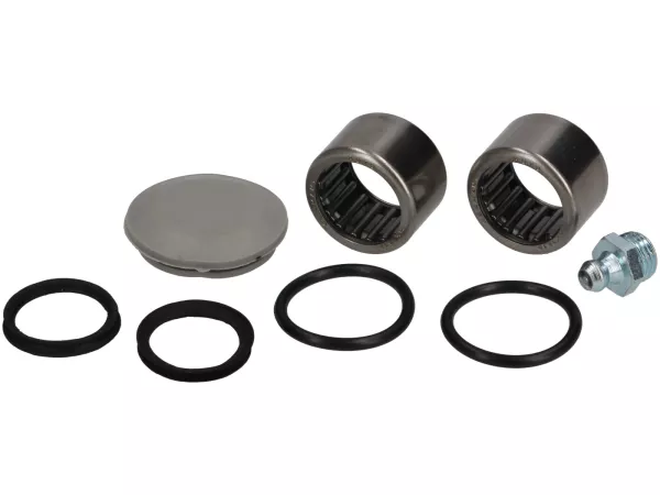 Swingarmlagerset -VESPA- V50, ET3, PV125 - incl. O-ringen, rubberen kap voor snelheidsmeteraandrijving en smeernippel