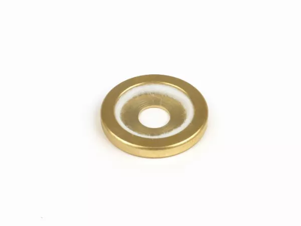 Mesin cuci - Cincin penyegel poros bantalan lengan ayun -KUALITAS OEM, kuningan dengan cincin felt- Vespa Wideframe VM, VN, VL, VB, VNA, VNB, VBA, VBB, GS150 / GS3 (VS1T hingga VS5T), GL (VLA1T) - Ø = 10mm