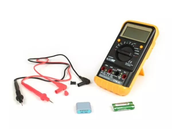 Digital multimeter -CTM-43 Big 2V-600V- with rubber holster, acustic continuity tester and hold function