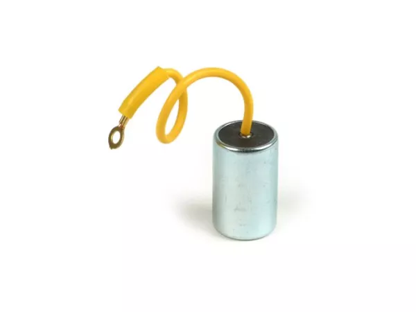 Condensador -EFFE, Ø=20mm, h=31mm, µF 0,25, 1-hilo- Vespa V50 N, V50 L, V50 R (1° serie), V50 Special V5A2T (1° serie), V50 V5B1T (1° serie)
