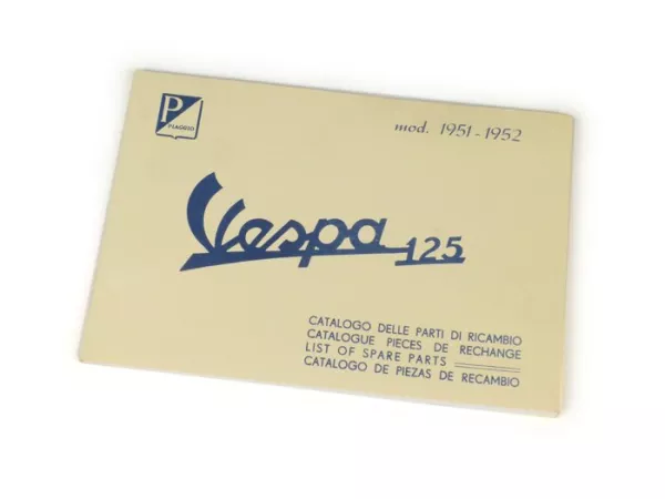 Spare parts calalogue -VESPA- Vespa 125 (1951-1952)
