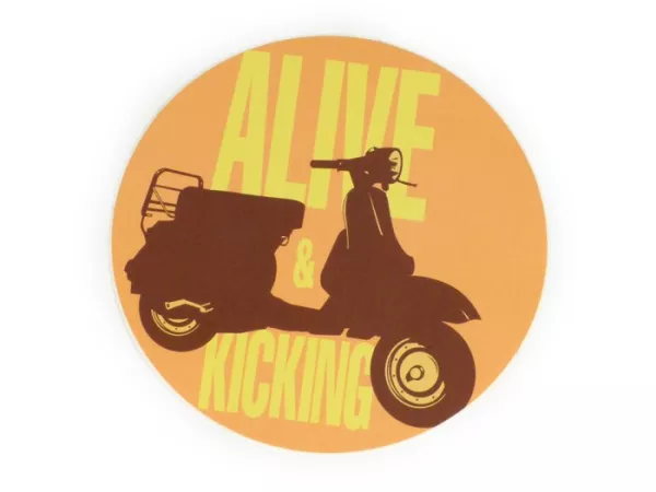 Sticker -Ø 95mm- „ Alive and Kicking”
