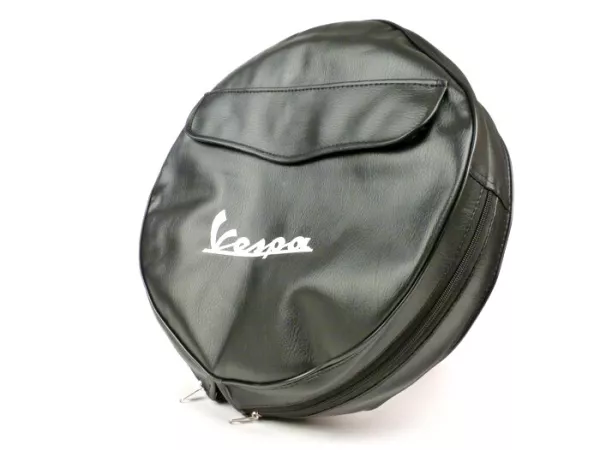 Copriruota di scorta -IMPORT- Vespa 3.50 - 10 - nero, con tasca, bordino nero