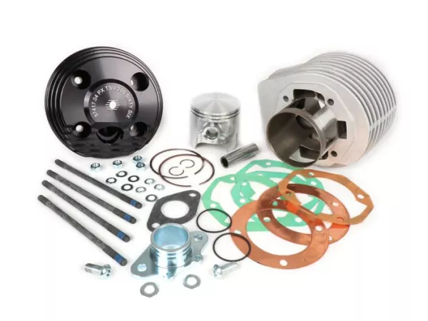 Cylinder -PARMAKIT TSV66 'sixty six' 205cc 3 portar, 60mm slaglängd, 110mm vevstake, Ø16mm kolvstift - Vespa PX125, PX150, Cosa125, Cosa150, LML Star 125/150, Stella 125/150