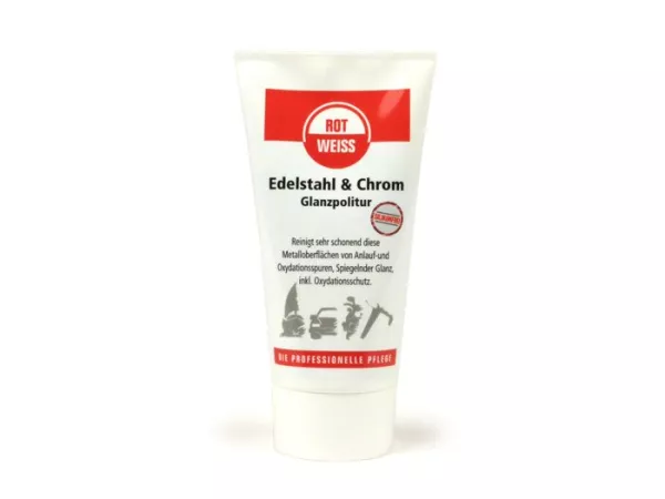 Stainless steel and chrome gloss polish -ROTWEISS- 150ml