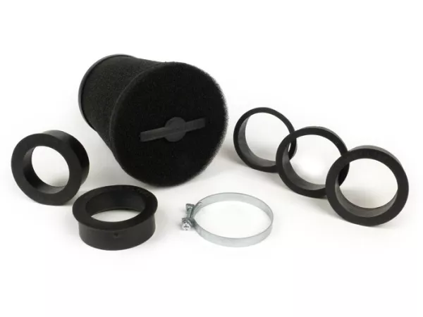 Luchtfilter -MARCHALD Power Double Layer- Ø=100mm x 170mm, aansluitbreedte Ø=46-49-52-55-58-62mm - Zwart