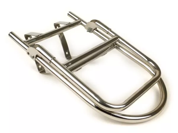 Rear rack, fold down -ULMA Style- Lambretta LI (series 1-2), TV (series 1-2) - stainless steel