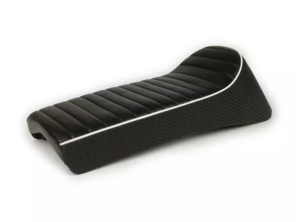 Seat -SELLERIA TREZZI- Lambretta LI, LI S, SX, TV, DL, GP - black - (waffle look)