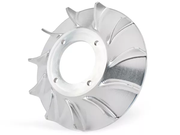 Waaier - Ventilatorwiel - Ventilatorbeschermkap -MMW Aluminium CNC voor Vespatronic- Vespa PX, Cosa, Rally, Sprint, GT, GTR, Super