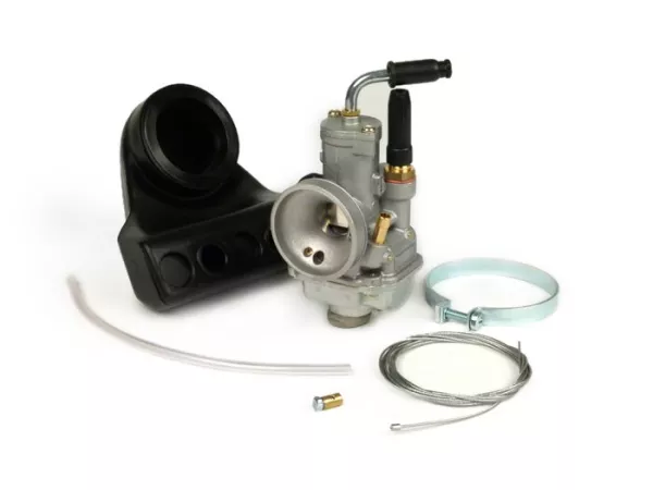 Förgasare -POLINI- CP 17,5mm - Vespa V50, 50N, PK50 S, PK50 XL, PK 50XL2, PK50 HP - lämplig för original insugningsgrenrör 16/16 - AW=Ø21,6x26,5mm