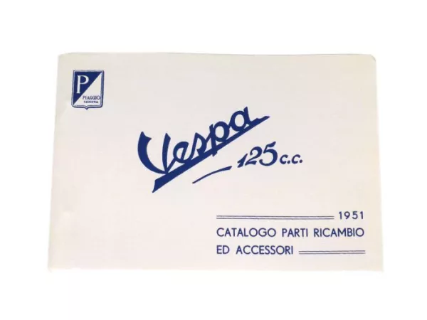 Boek onderdelencatalogus -VESPA- Vespa 125 (1951) - Italiaans