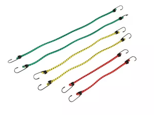 Rubber strap set -SCOOTER CENTER- 2x 30cm, 2x45cm, 2x 60cm, with retaining straps, universal for luggage rack