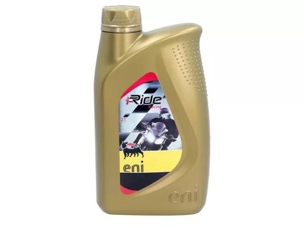 Olie -ENI (AGIP) I-Ride Racing- 2-takt synthetisch - 1000ml - ook voor brandstofinjectoren / Purejet / Di-Tech / katalysator