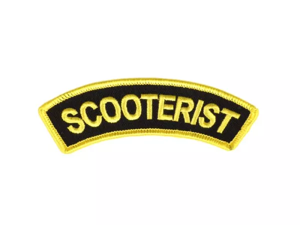 Aufnäher - Patch -SCOOTERIST- schwarz/gelb - 100x35mm